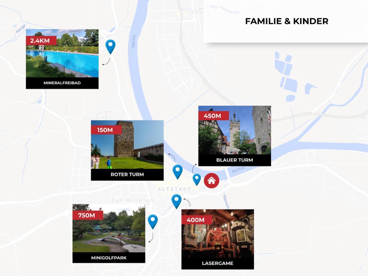 Charmante Wohnung Am Neckar Бад Вимпфен Екстериор снимка